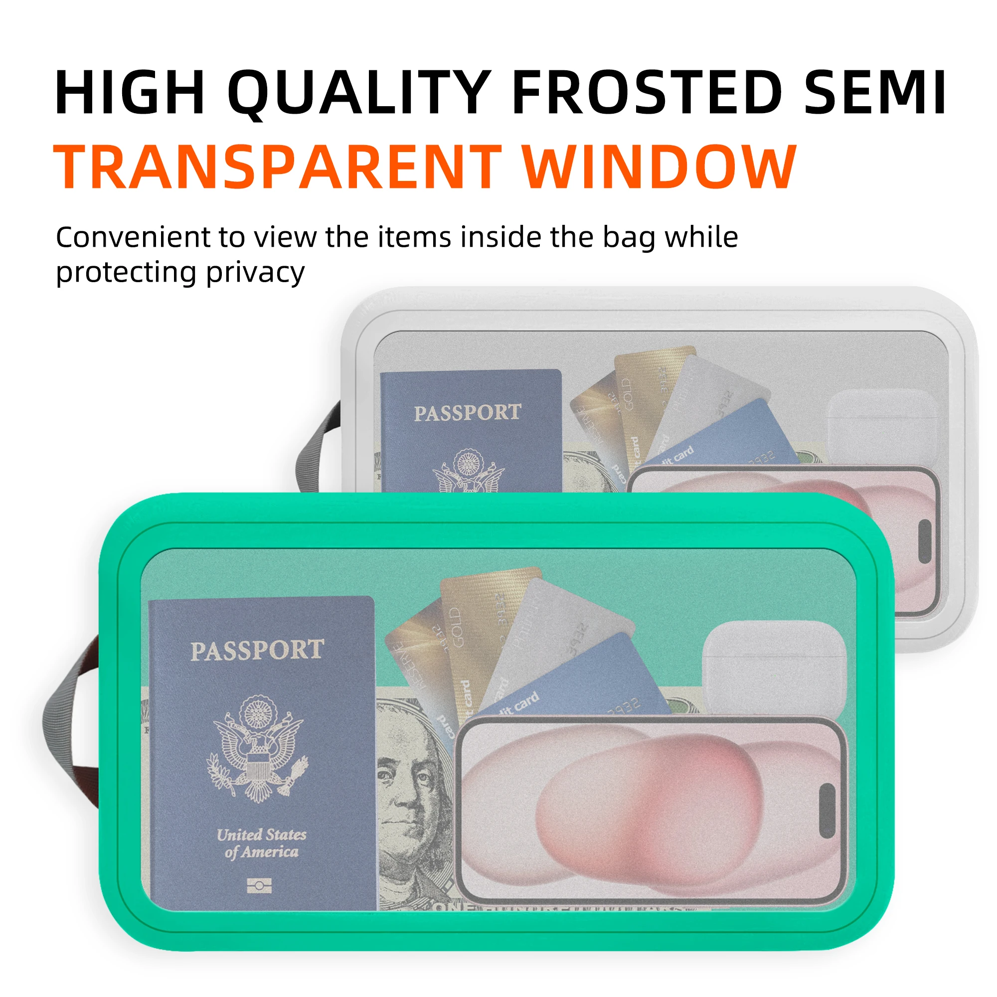 ZONYSUN New Design Waterproof TPU Bag Cosmetic Pouch Lightweight Wet Dry Sepereated Clear Travel Bag For Toiletry
