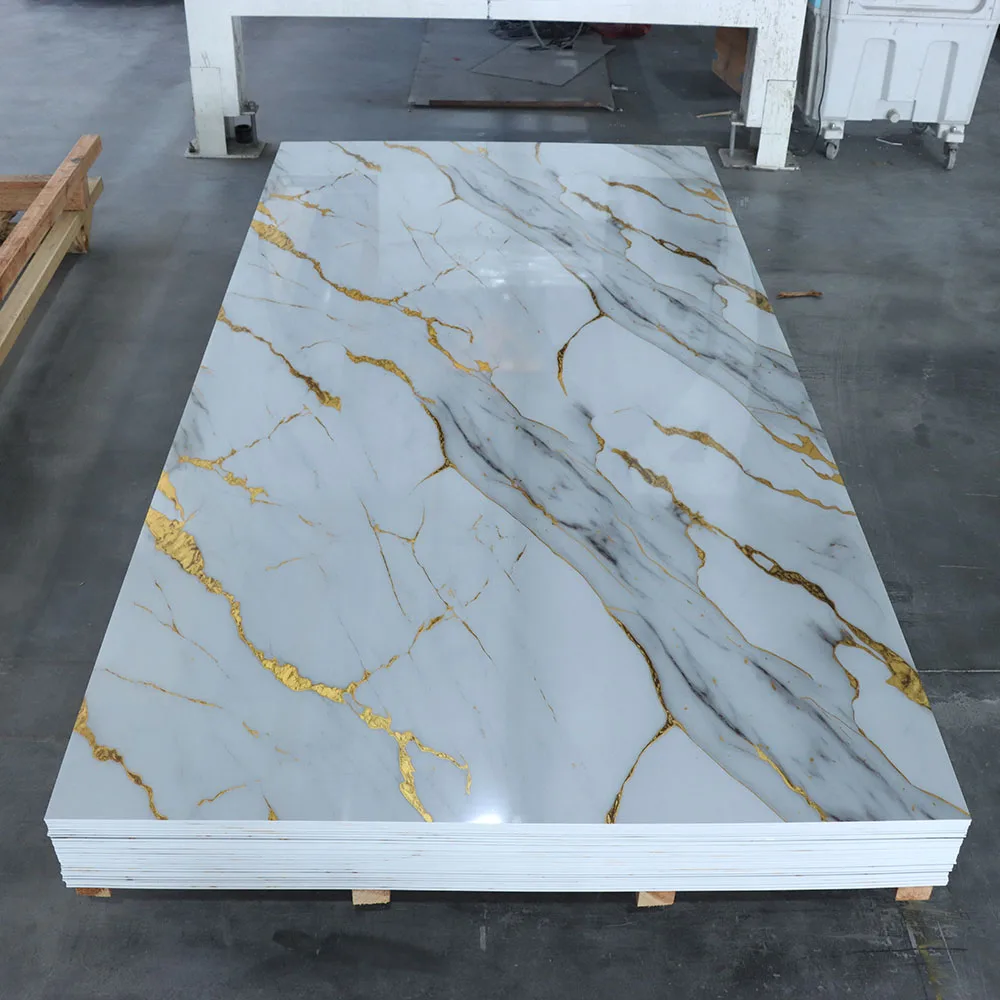 Easy Installation and DIY Home Projects Lightweight PVC Marble Sheets uv marble wall panel