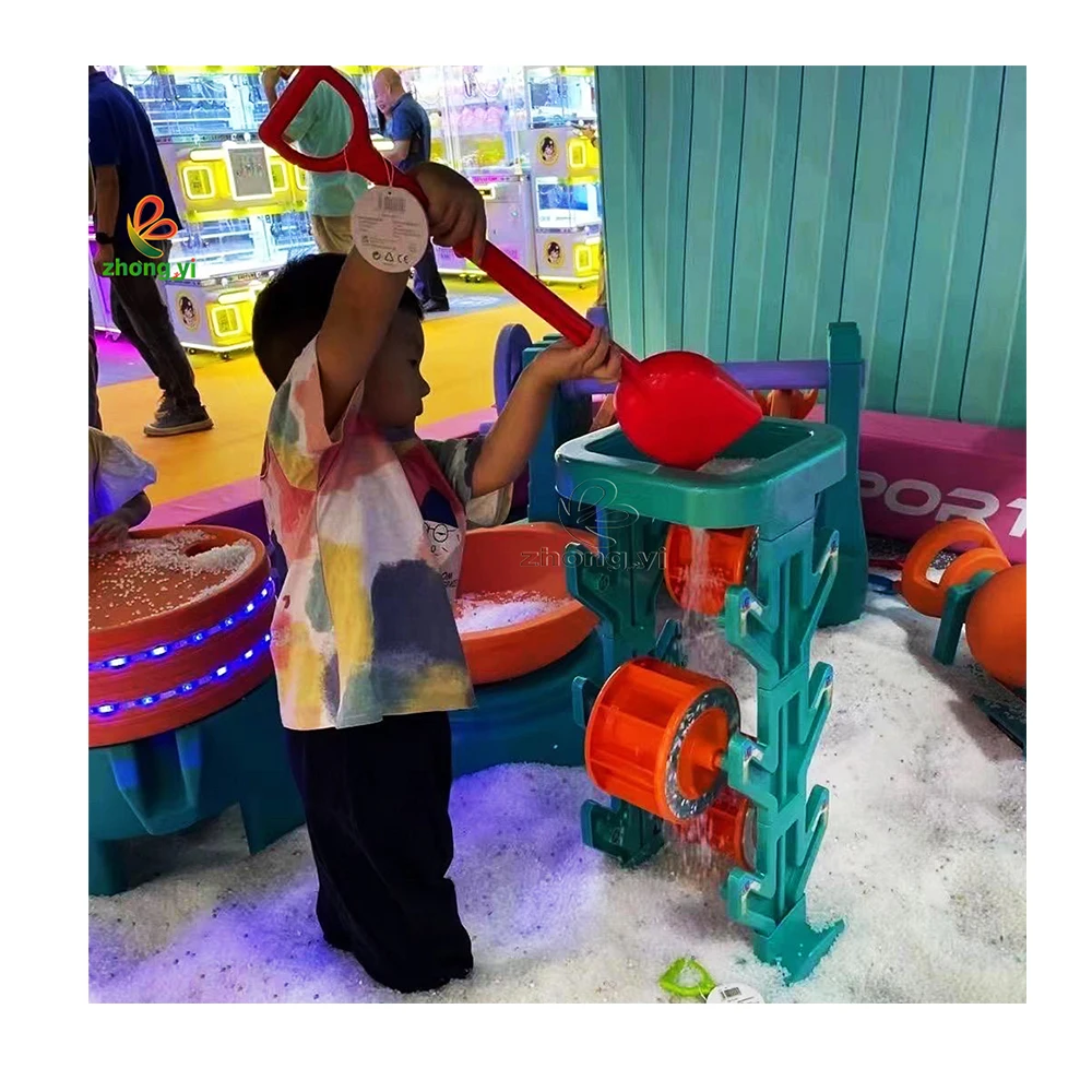 2024 zhongyi amusement kinetic Children Beach Sand toy large Hourglass plastic sand playing tool baby beach toys