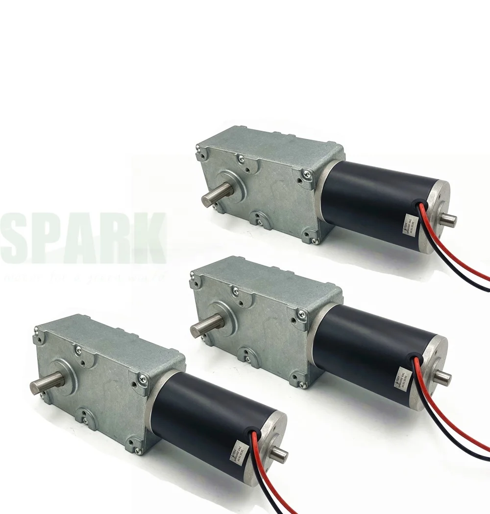 550JSX-63Z 12V 24V Micro DC worm gear motor self lock high torque 730kg reducing ratio 1/42 to 1/574