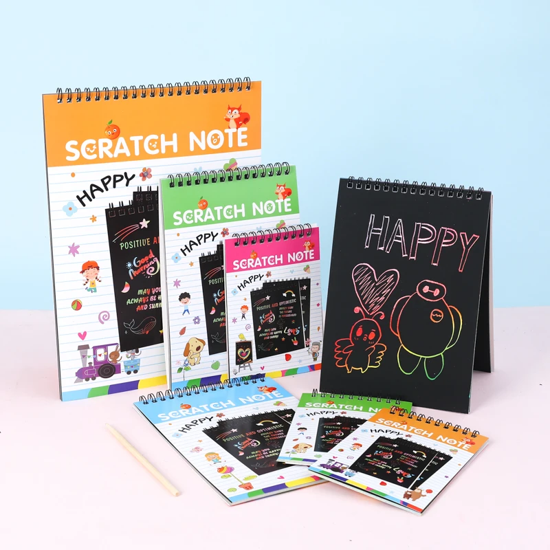 Colorful Scratch Note for Kids Rainbow Magic Scratch Drawing Books
