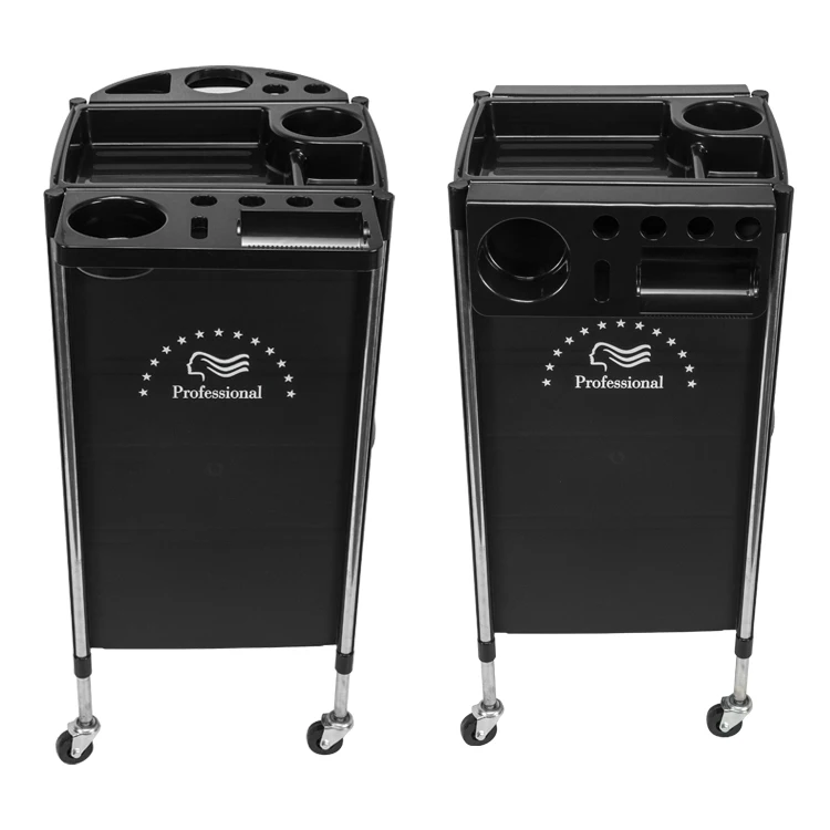 Beauty Salon Trolley Equipment Hair Salon Trolley Cart Red Manicure Pedicure Salon Tray Trolley