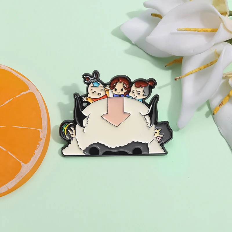 Anime Boy Buffalo Enamel Pins Custom TV Series Brooches Lapel Badges Cartoon Funny Jewelry Gift for Fans Friends