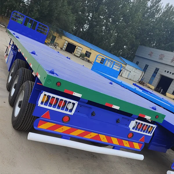 3 Axle Heavy Duty 40FT Flatbed/Plateform Utility/Cargo/Container Chassis Truck Semi Trailer with Twist Lock