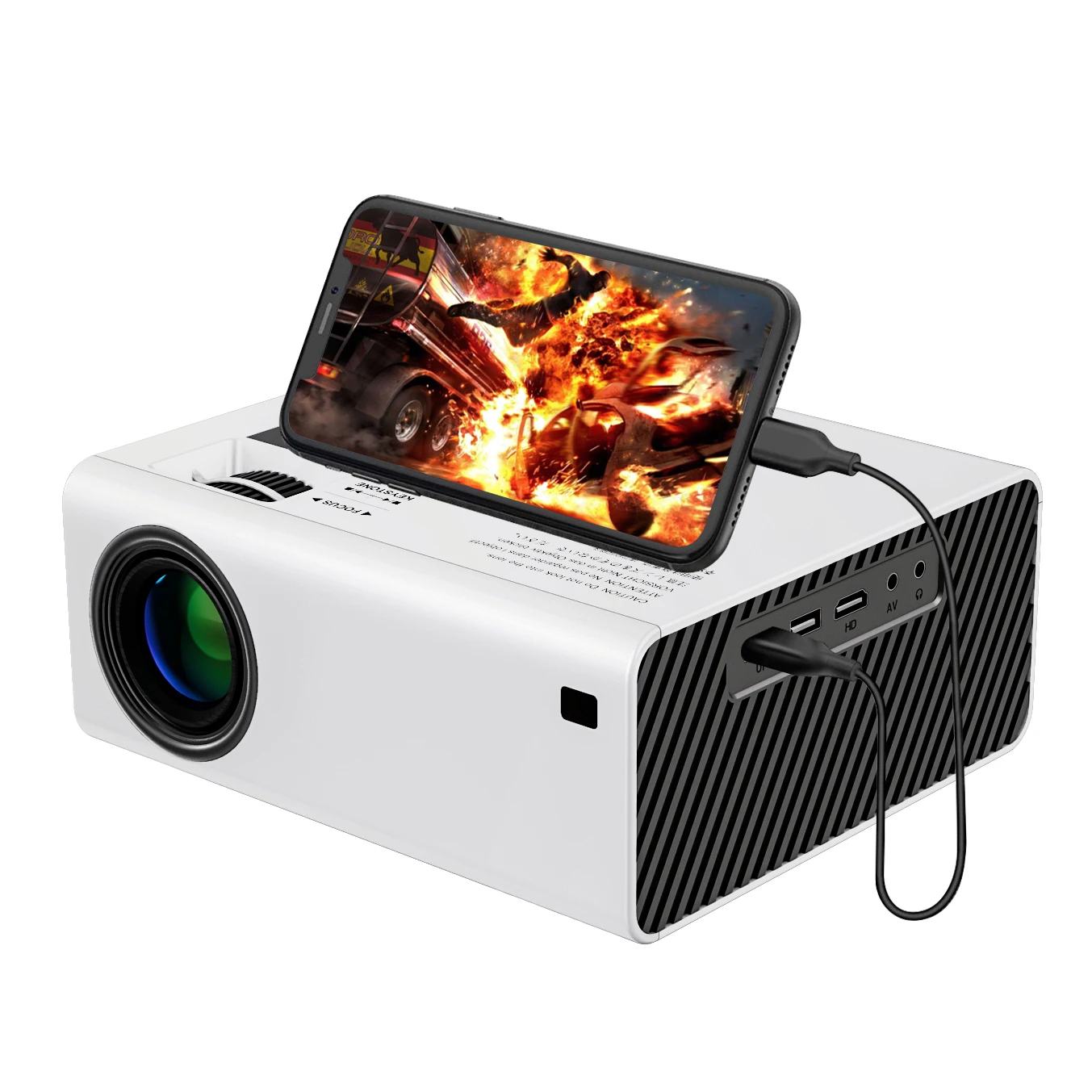 
New Arrivals Mini LCD Projector 9000 Lumen Wifi 600p HD Home Cinema Theater Projector Mirror 