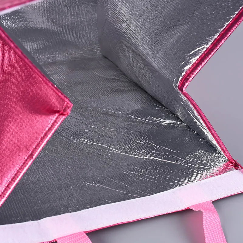 Thickened portable seafood cold storage bag with printed aluminum foil thickened refrigerated thermal insulation bag