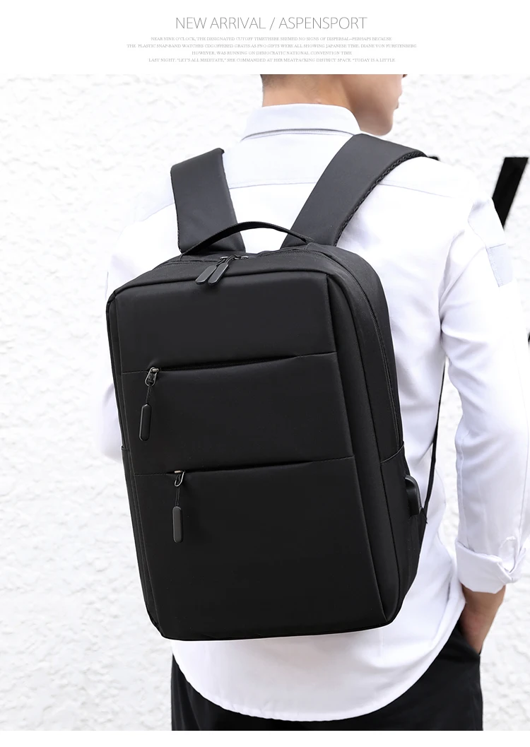 High Quality Notebook Bag College portable Oxford 15.6 Inch Durable Business USB School Bag Laptop Backpacks For Men