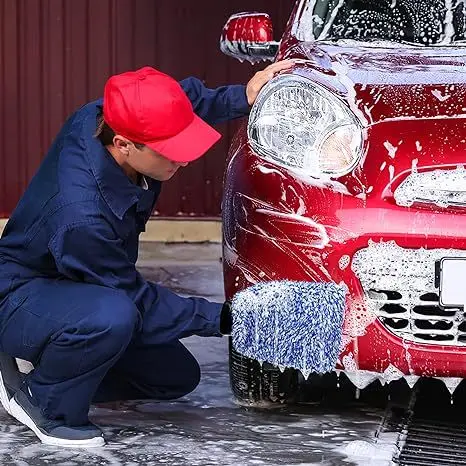 FF2603 Wholesales Microfiber Car Wash Mitt Drying Towel Scratch Lint Free Cleaning Cloth Microfiber Car Wash Mitt