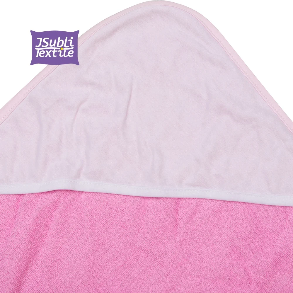 
80*80CM China GuangZhou Manufacturer custom printed Microfiber Fabric Sublimation 100% Cotton Rose Red Hooded Kids Baby Towels 