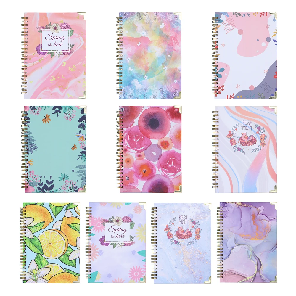 China Personalized 2023 Colorful Top Sales Fancy Decorative Spiral Notebook Journals