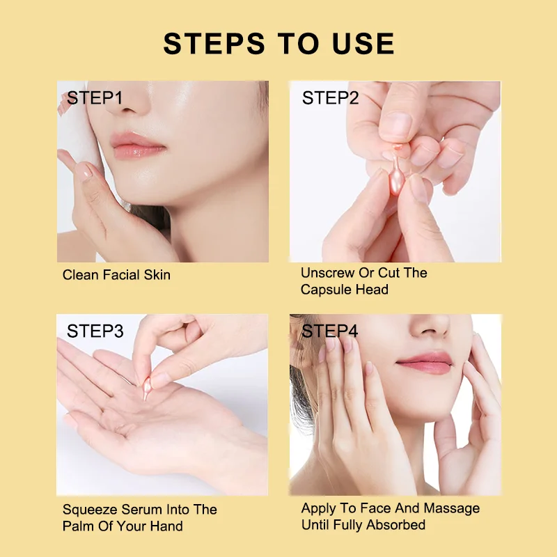 Facial Care Hydrating Skin Repairing Serum Capsule Ceramide Facial Essence Capsules For Active Skin Care Nourishing Anti Aging