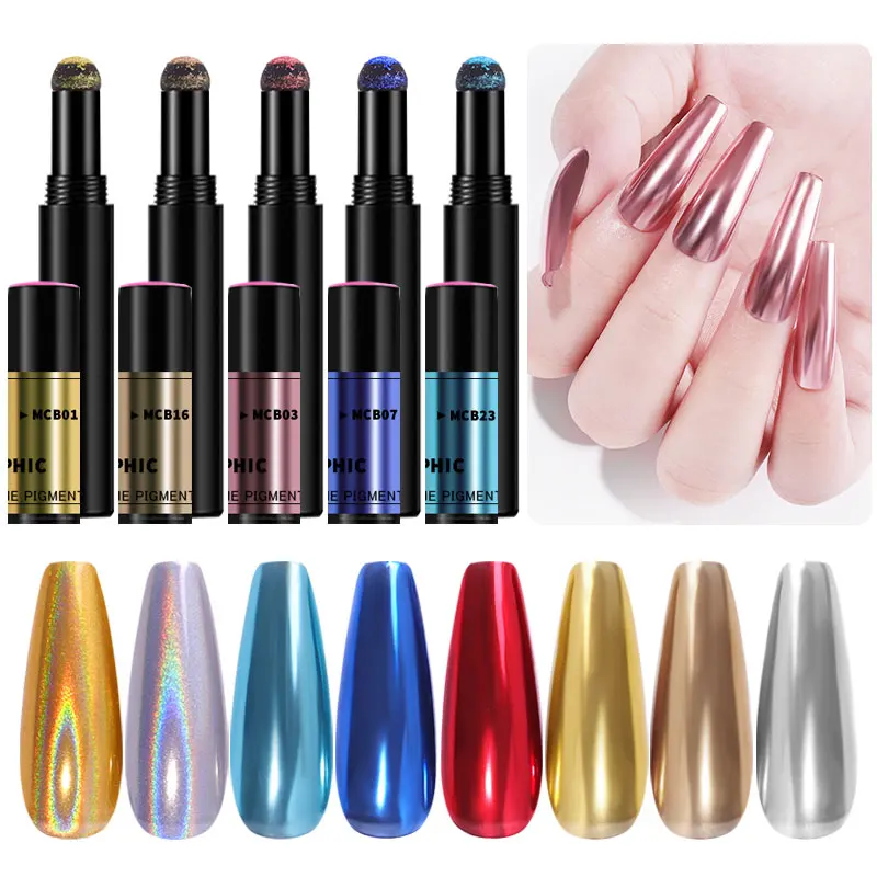 Wholesale Private Label Mirror Magic Chrome Pigment Pen For Professional Nail Art Decoration
