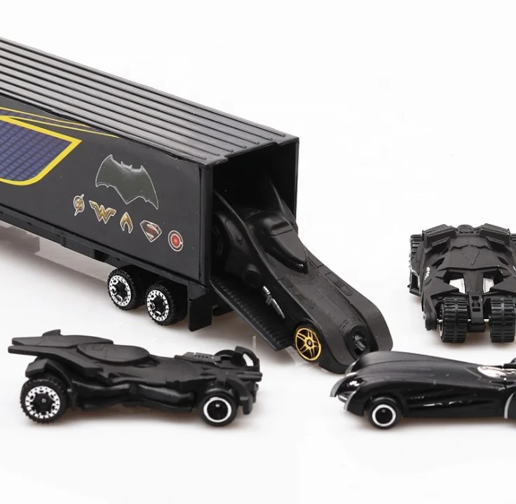 
Hot selling 1:43 Simulation mini slide Alloy Diecast model truck super hero chariot Bat Tumbler man car toy for kid 