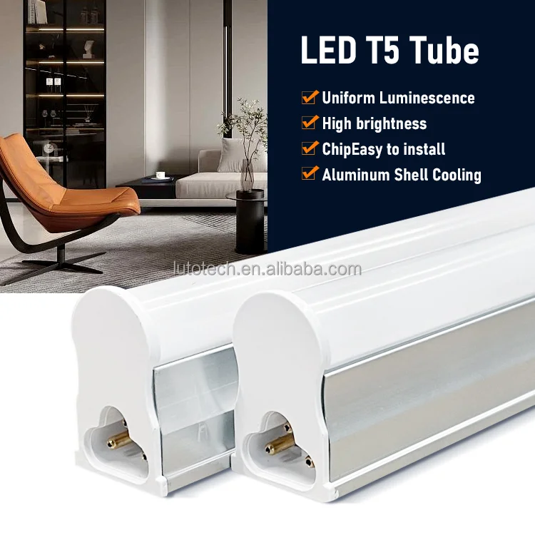 2ft 4ft 5ft LED Tube Lighting Aluminum PC T5 Color 220V IP44 Integrated LED Light Fixture Linear Lights for Home Office & Shop