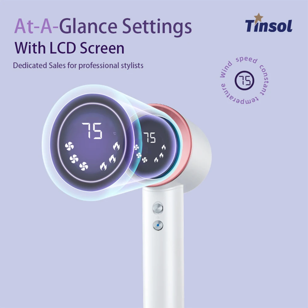 1500W Power LED High Speed Hair Dyer Quick Dry Salon Lightweight 200 Million Negative Ions Private Label Hand Dryer For Hair