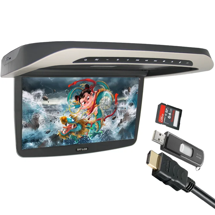 12.1/15.6/18.5 Inch Roof Mounted MP5 Bus Monitor Flip Down Monitor For School Bus Travel Bus