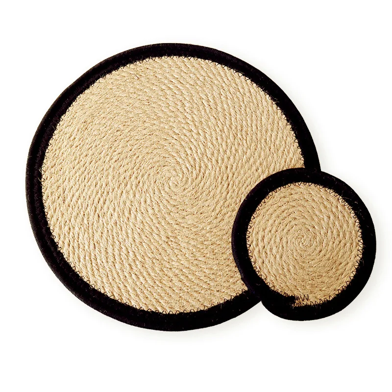 2021 новый дизайн в наличии, ковбойская круглая хлопковая нить ручной работы, соломенные тканые салфетки для обеденного стола и украшения дома