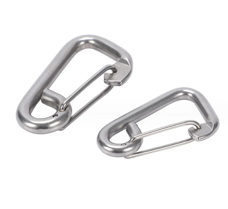 Factory 304 Stainless Steel D-Shaped Climbing Snap Hook Carabiner