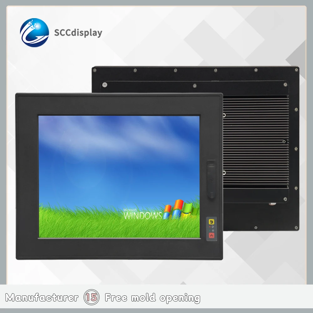Promotion Embedded 15 inch industrial Integrated machine high definition computer screen production equipment  monitor screen