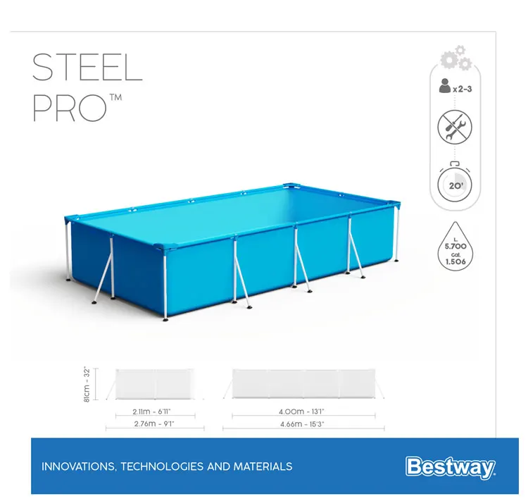 Bestway 56405 над землей небольшой бассейн резервуар для воды стальной дома