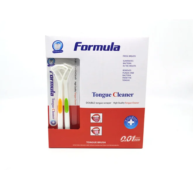 High Quality Colorful Silicone Tongue Coating Cleaning Brush Plastic Tongue Cleaner Scraper