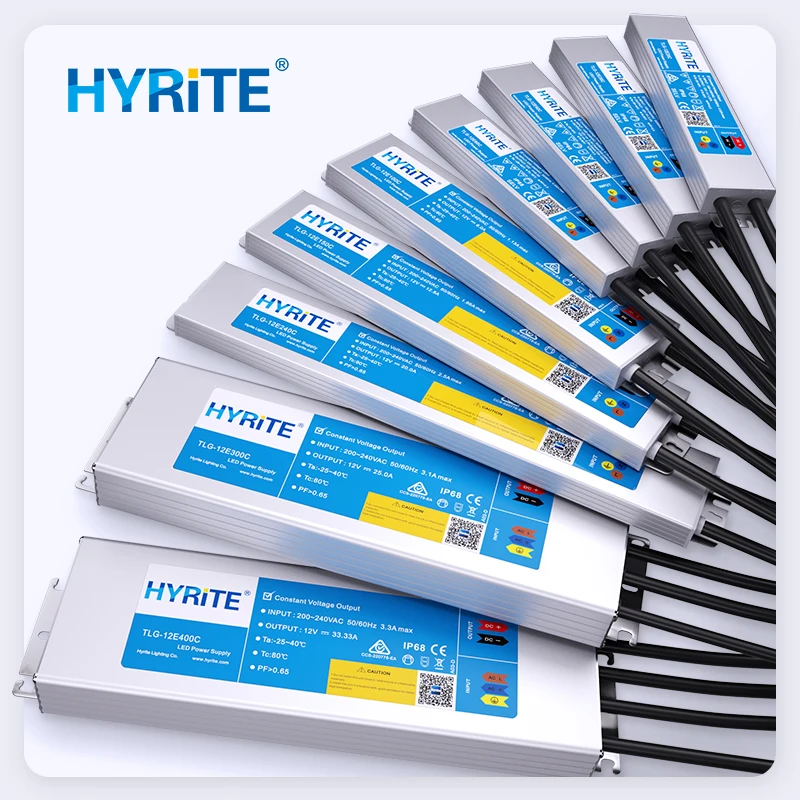 IP67 IP68 Super Slim SMPS LED Driver Outdoor Waterproof 12V 24V 20W 100W 200W 240W 300W 400W AC to DC LED Switching Power Supply