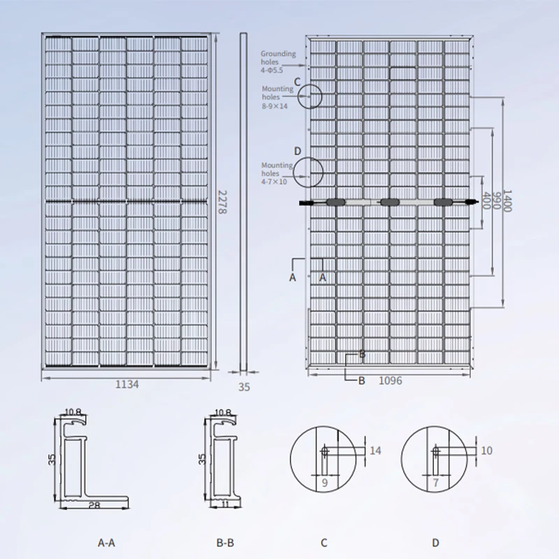 Black Bifacial glass 545 watt solar module solar panel photovoltaic panel