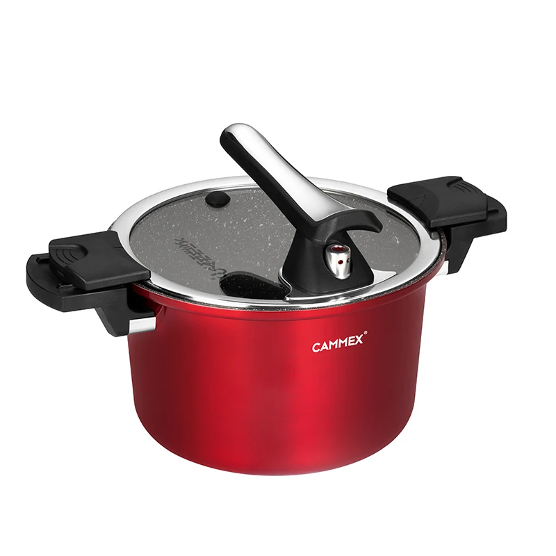 Кованая Алюминиевая антипригарная Кастрюля с мраморным покрытием низкого давления