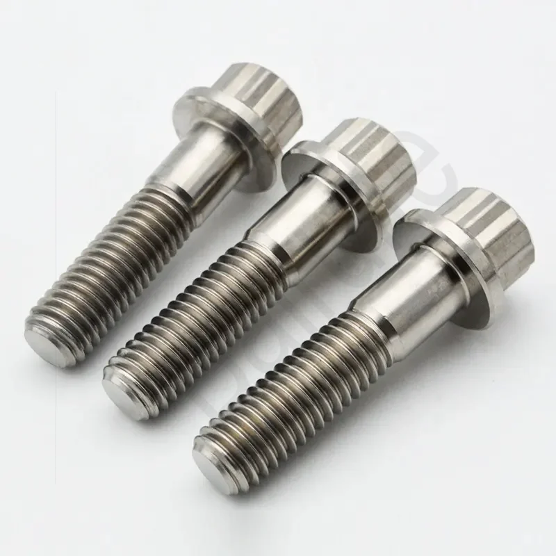 BRT Factory Supply Titanium 12 Point BBS  Split Rim Bolt M7/M8X32mm Wheel Lug Bolt with Hex Flange for Car