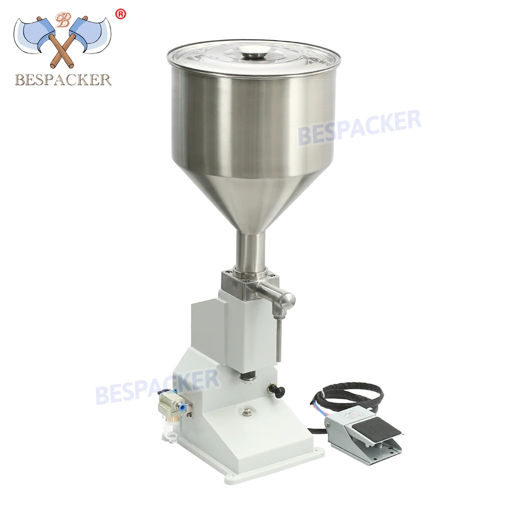 A-02 50ml 100ml Manual Stainless Steel Paste and Liquid Filler Cosmetic Shampoo Cream Bottle Filling Machine
