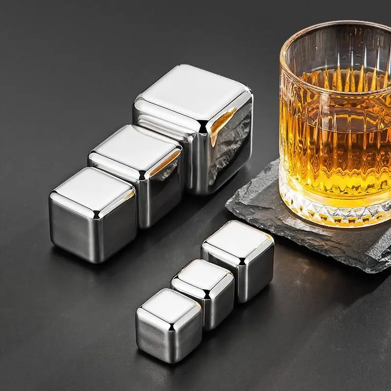 Reusable Chilling Stones 304 Stainless Whiskey Ice Cube Set For Bar Accessories