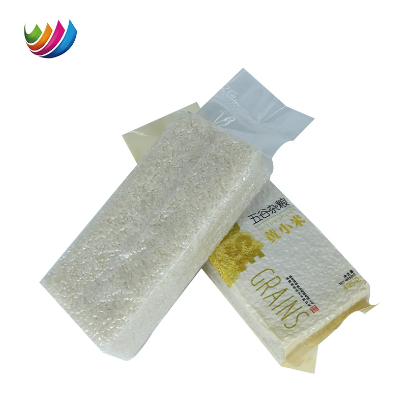500g 1kg 5kg 10kg Nylon Vacuum Bag Custom Rice Storage Bags Transparent Pe Ny Food Grade Rice Brick Food Vacuum Packaging Bag