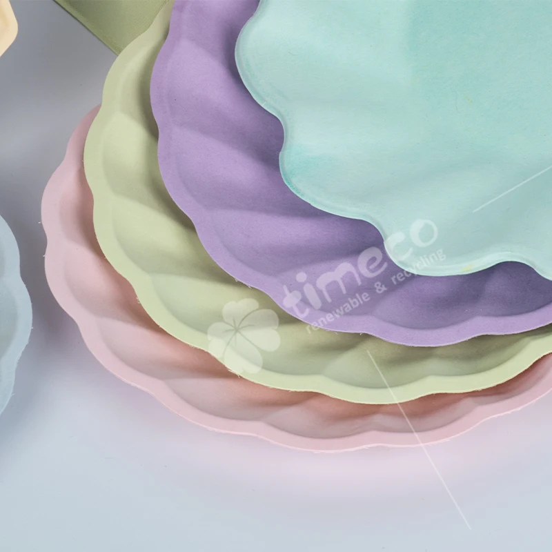 bagasse 16oz soup salad bowl food container assorted color soup bowl disposable bagasse square plate paper plate