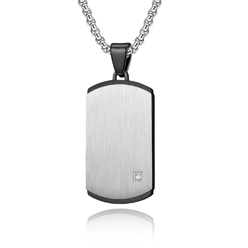 Hip Hop Punk Frosted Texture Trendy Plated Waterproof Tarnish Free Stainless Steel Pendant Fashion Jewelry Necklaces Men Man