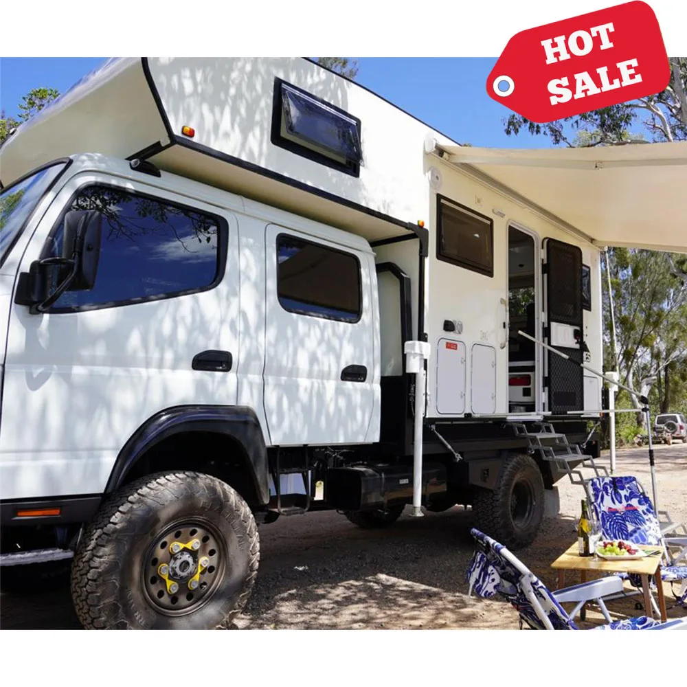 Manley Expedition Slide In Truck Camper Motorhome Box For Flat Bed Truck Flatbed Slide Out Off Road Truck Camper