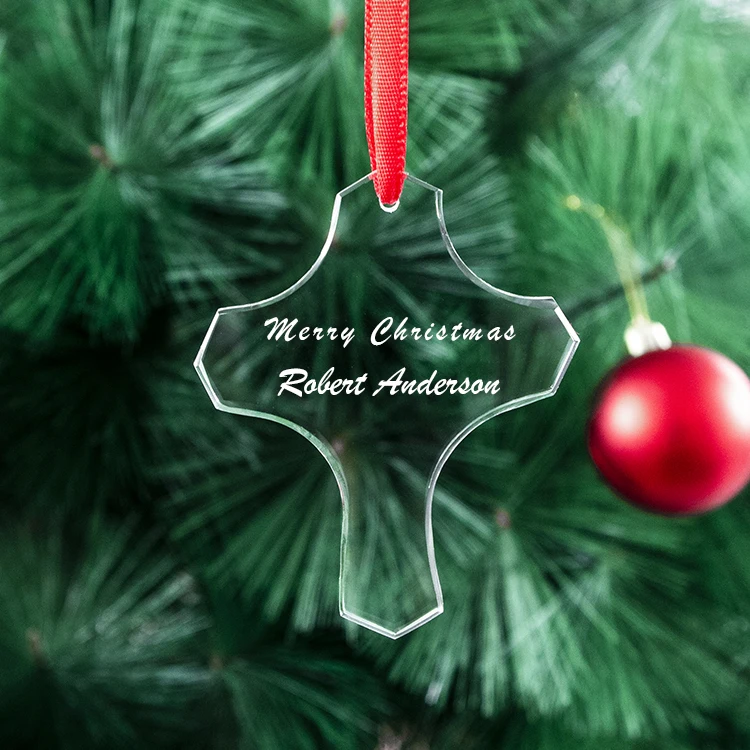 WZ Cheap wholesale crystal christmas ornaments decoration Personalized blank crysta pendant for Christmas