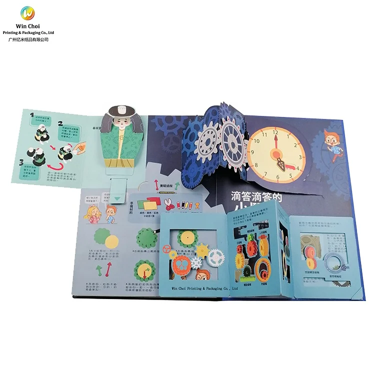 odm educational hardcover children baby paper pop up book printing