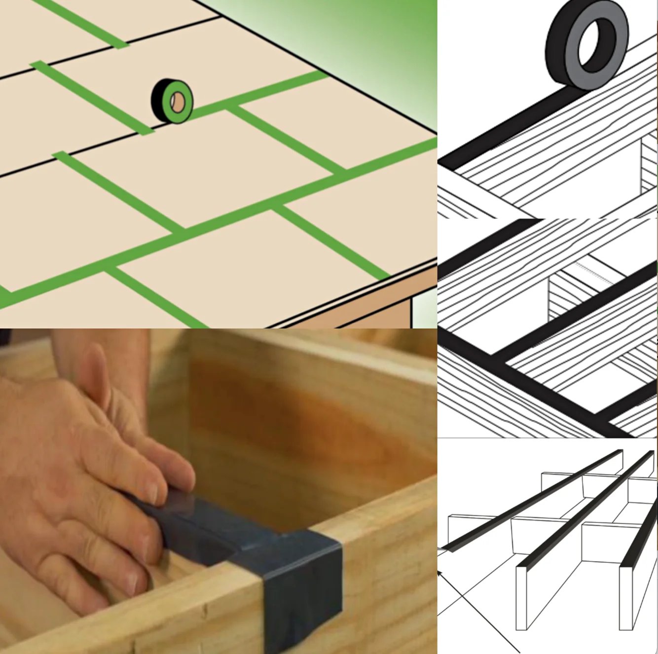 Vapor Barrier Tape Roof Deck Sealing for windows and