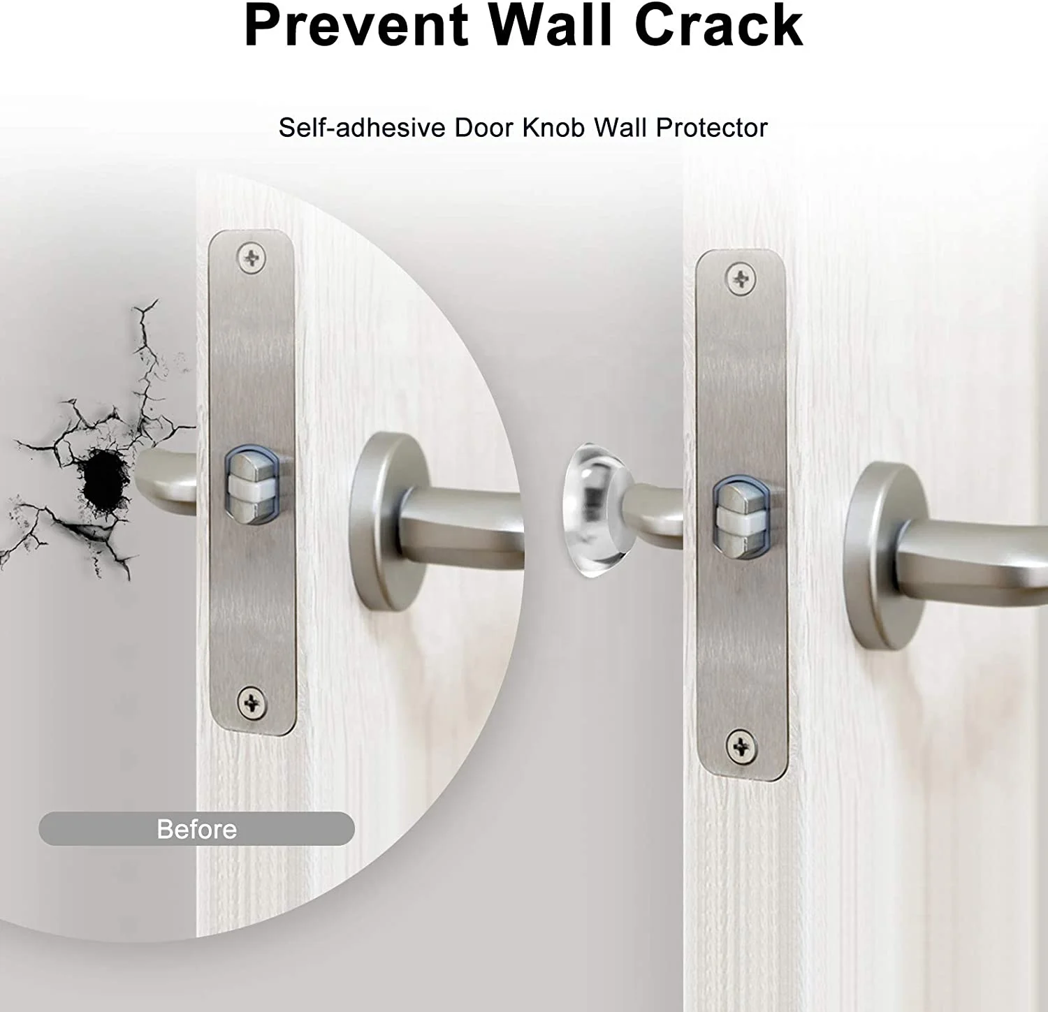 1.57 inch clear self-adhesive door stopper transparent silicone wall protector rubber bumpers for wall