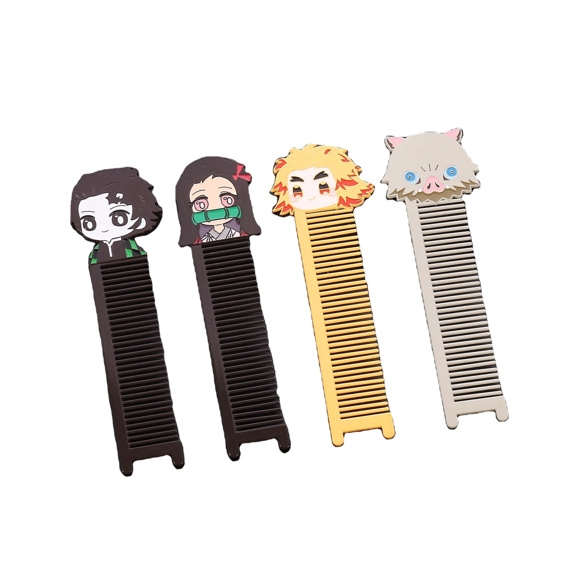 (Wholesale)Anime Demon Slayer Metal stainless steel hair comb For makeup