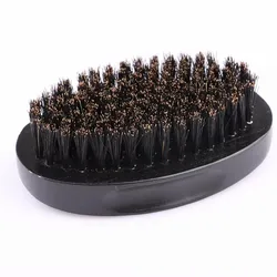 Top selling wholesale Custom Logo Beard Styling Brush 100% Boar Bristle Beard Brushes Beech Wooden Moustache Care Brush For Men