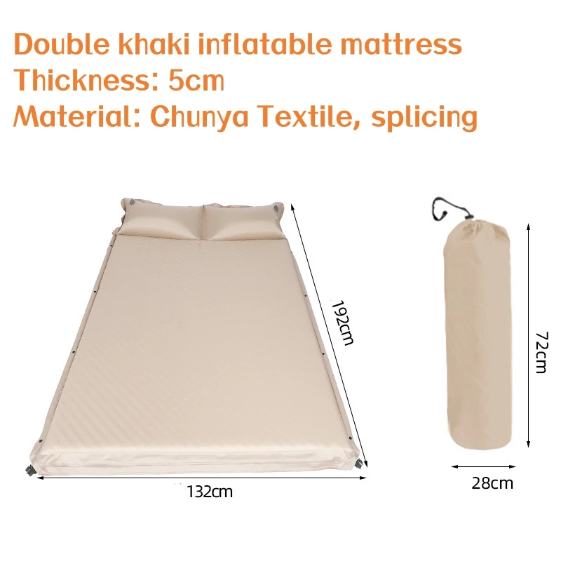 Automatic Inflatable Mattress Double Thickened Camping Moisture-Proof Mattress Outdoor Air Mattress Bed Tent Floor Mat Nap Mat