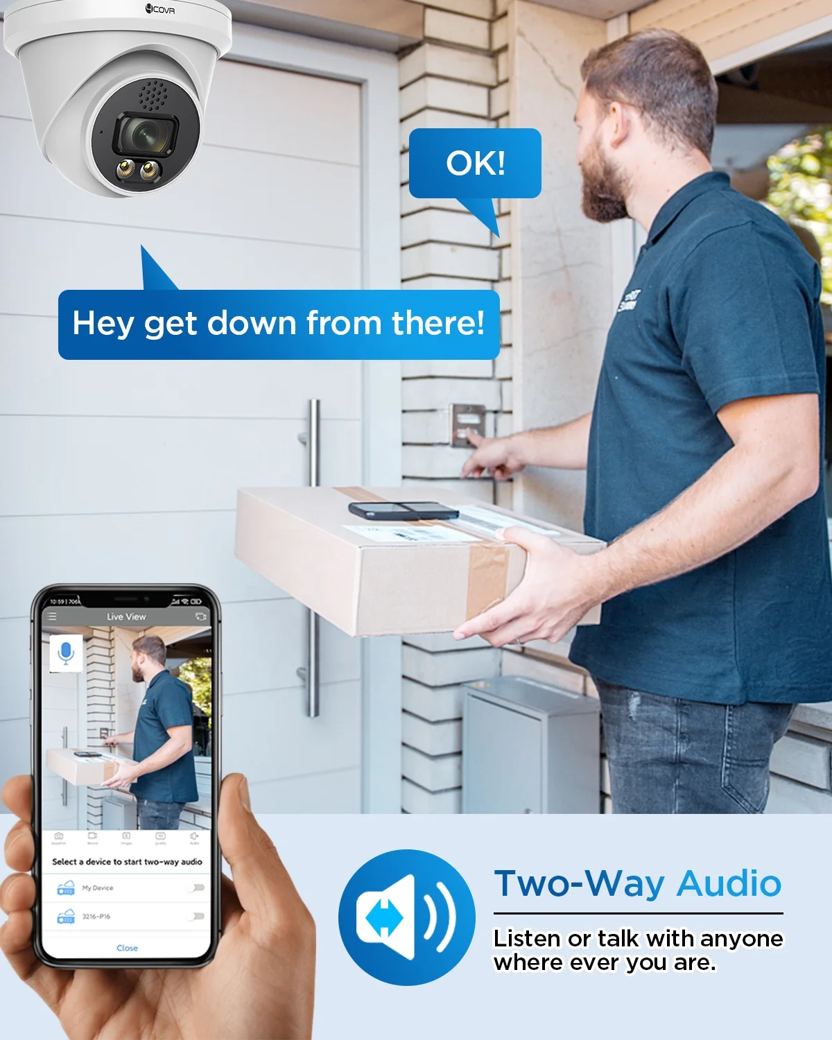 16CH 4TB 12X 8MP PoE IP Turret Camera 2 Way Audio Dual Light Color Night Vision 16 channel camera security systems 4k poe