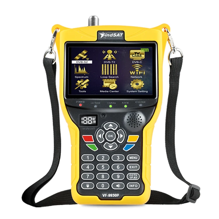 FindSAT VF9930 Pro Satellite Finder Meter  CCTV/AHD/TVI/ CVI  DVB-S2+T2+C combo TV Receiver Spectrum Analyzer Sat Finder