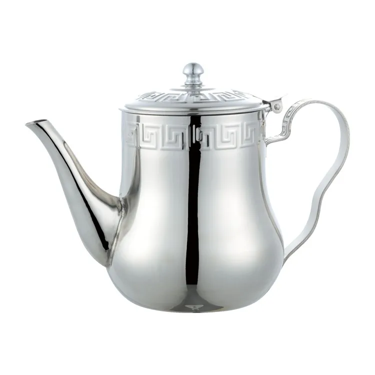 High Quality Arab Stainless Steel Teapot with Side Handle Factory Direct Sale for Restaurant Use Tea Kettle for Water & Tea Sets