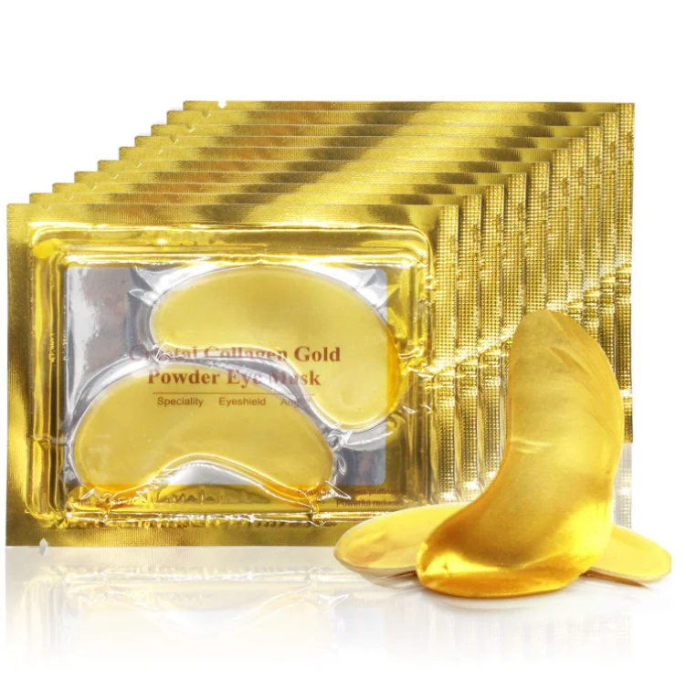 24k Gold Crystal Collagen Eye Mask Patches Anti Aging/Dark Circles/Puffiness Moisturizing Eye Patch Gel Eye Pads