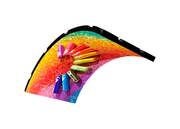 Indoor P1.8 P2 P2.5 P3 P4 for cylindrical column use round curve soft round led screen module flexible led display
