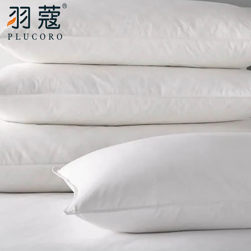 2023  Soft and Comfortable Best Quality 100 Cotton Goose Down Feather Pillows For Hotel