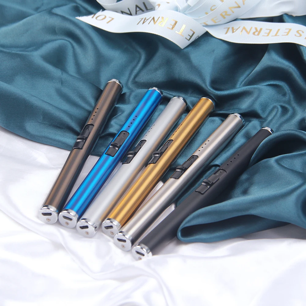 Hot Sale Arc/Candle Electric Lighter Rechargeable USB Flameless Grill Lighter Long for BBQ Camping