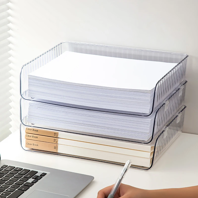 Office Supplies Document File Storage Rack Shelf Student A4 Paper Book Shelf Multi-layer Storage Shelf Desktop Organizer